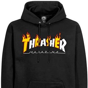 THRASHER Flame Magazine Black Hoodie